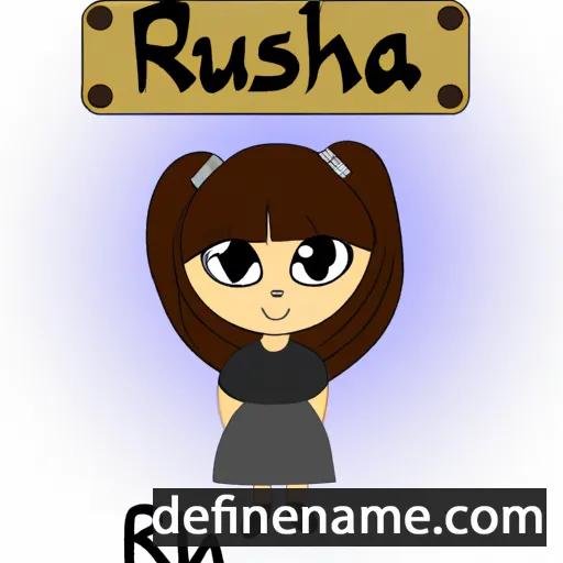 cartoon of the name Rusha