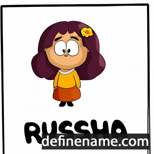 cartoon of the name Rusha