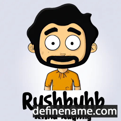 cartoon of the name Rushabh