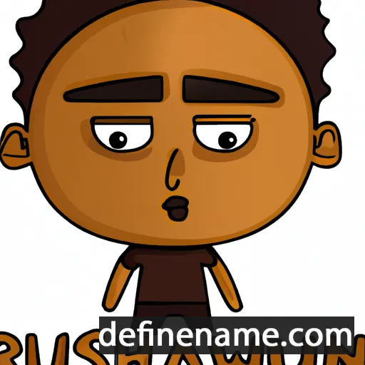 cartoon of the name Rushawn