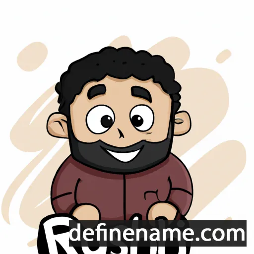 cartoon of the name Rushdi