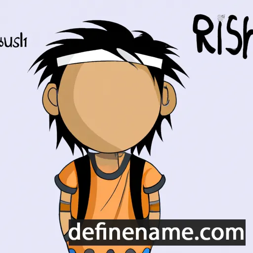 cartoon of the name Rushikesh