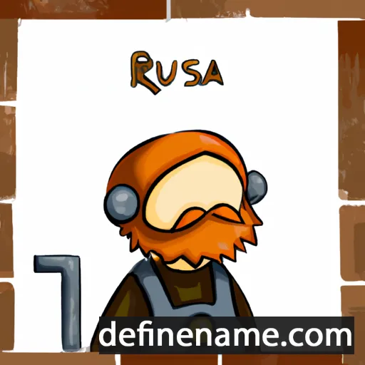 cartoon of the name Rusta