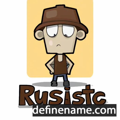 cartoon of the name Rustic