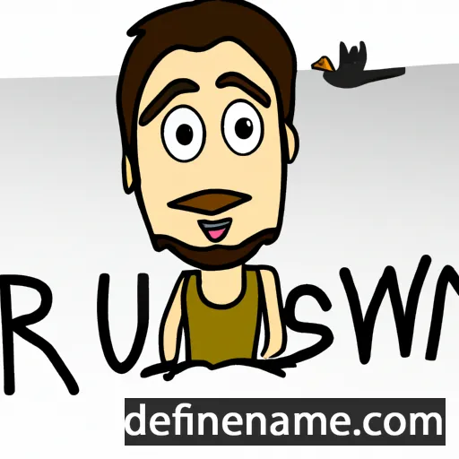 cartoon of the name Ruswan