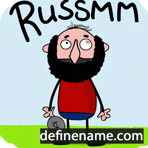 cartoon of the name Rusztem