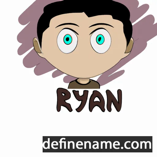 cartoon of the name Ryaan