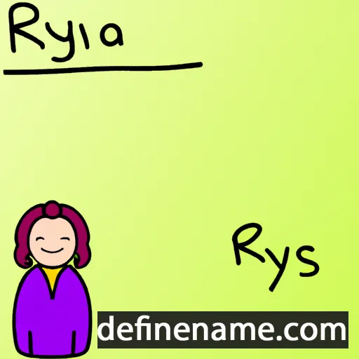 cartoon of the name Rynia