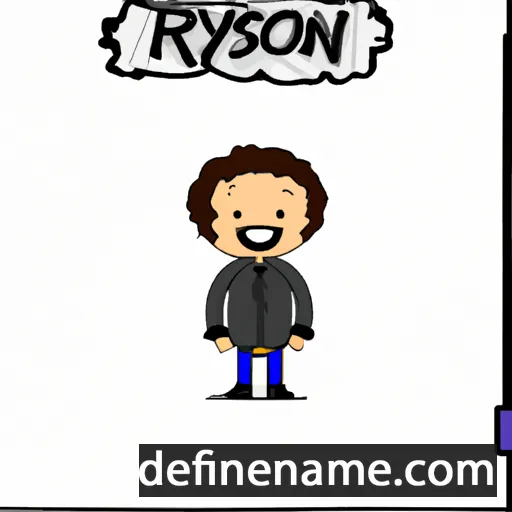 cartoon of the name Ryson