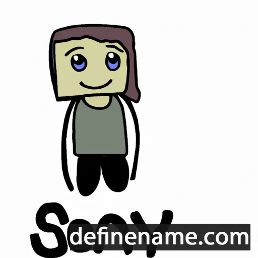 cartoon of the name Sæný