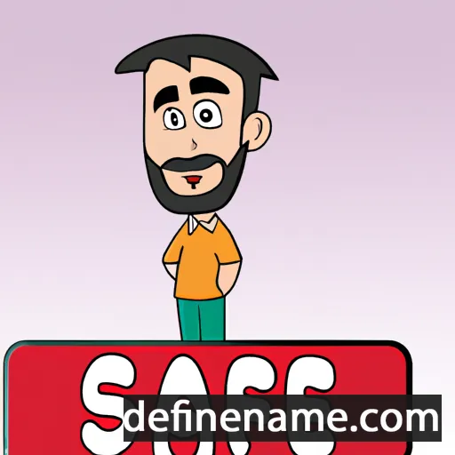 cartoon of the name Saeef