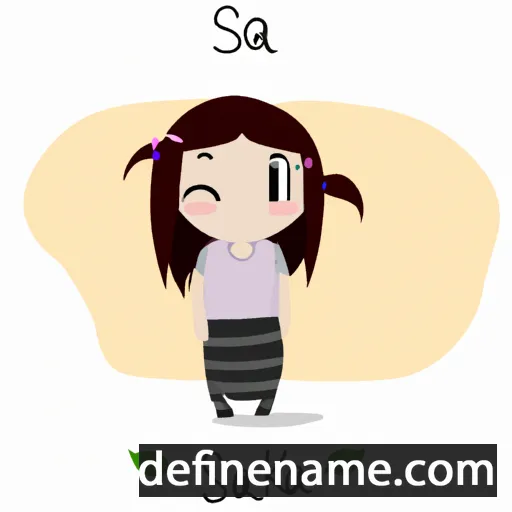 cartoon of the name Saeka