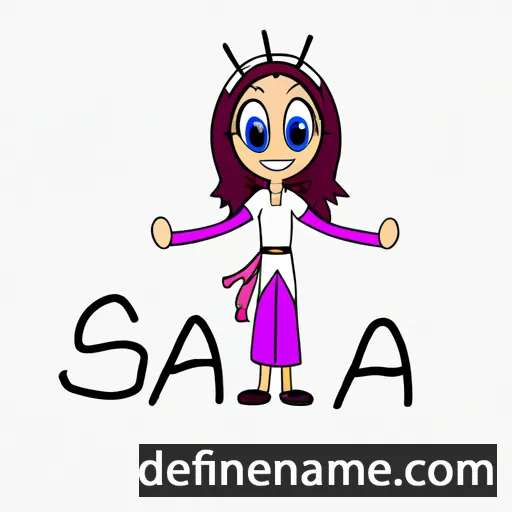 cartoon of the name Saffia