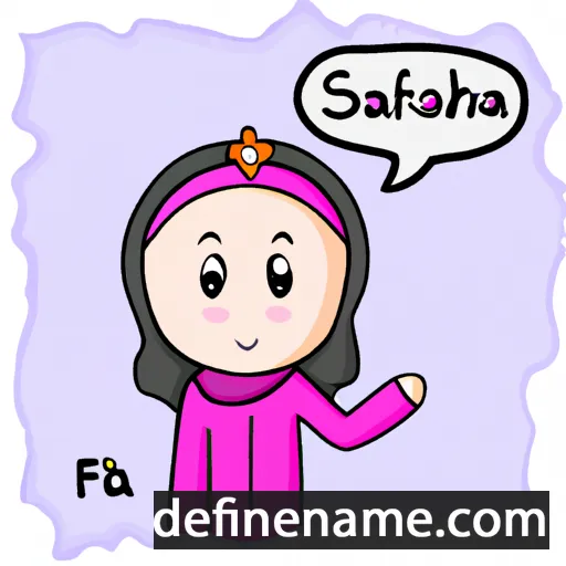 cartoon of the name Saffiah