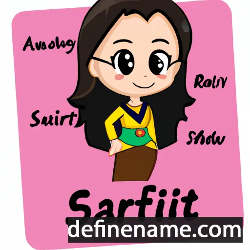 cartoon of the name Safitri