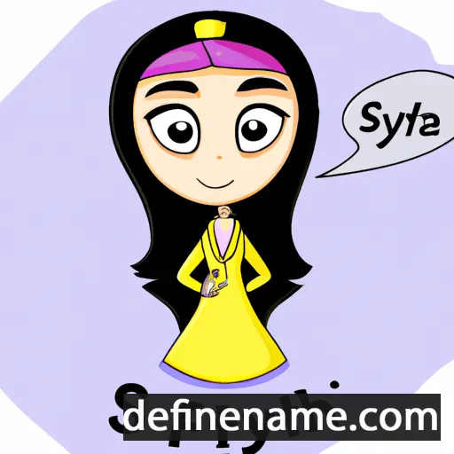 cartoon of the name Safiyah