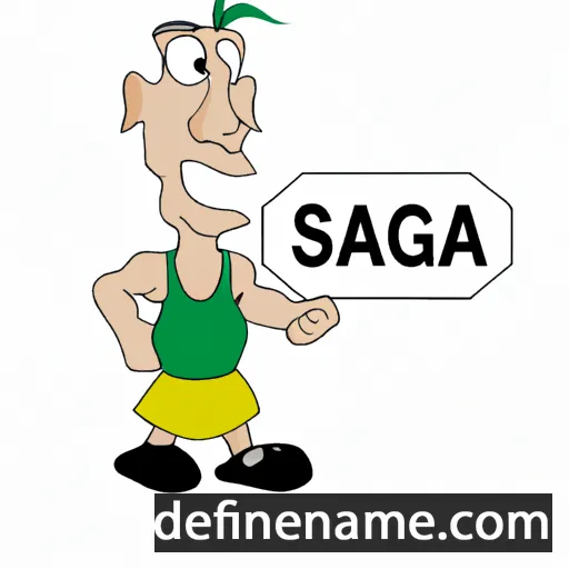 cartoon of the name Sagga