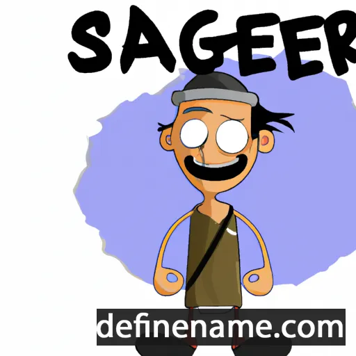 cartoon of the name Sagheer