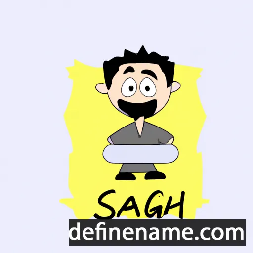 cartoon of the name Saghir