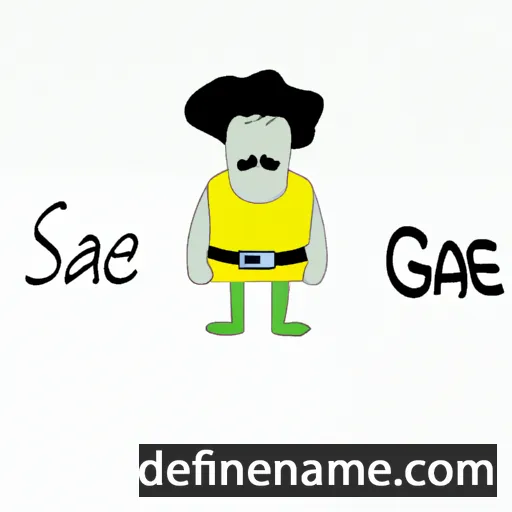 cartoon of the name Sagie