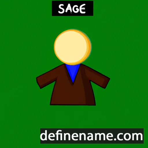 cartoon of the name Sagie