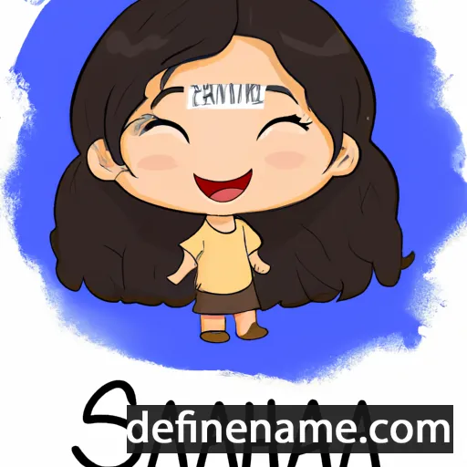 cartoon of the name Sahana