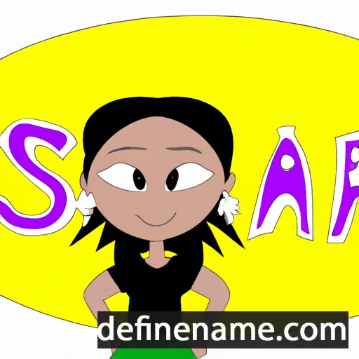 cartoon of the name Saiara