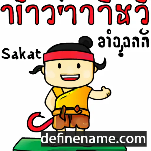 cartoon of the name Saikhantsog