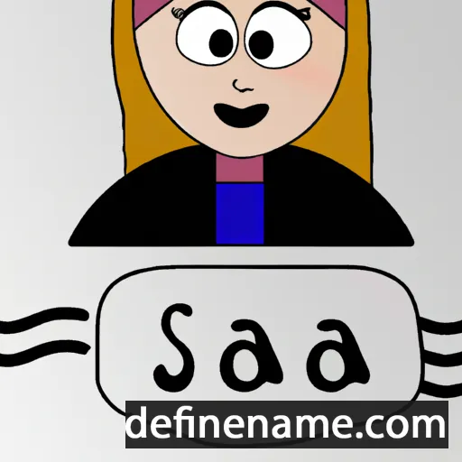 cartoon of the name Saja