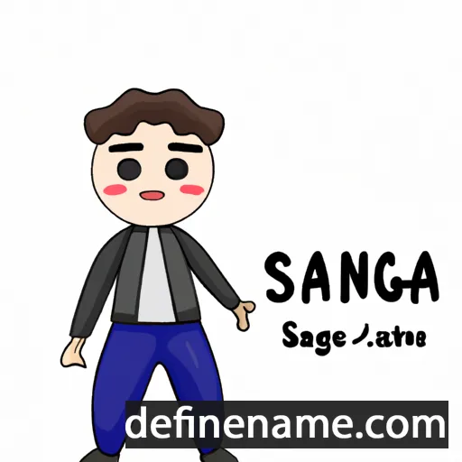 cartoon of the name Sajang