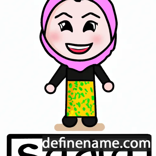 cartoon of the name Sajidah