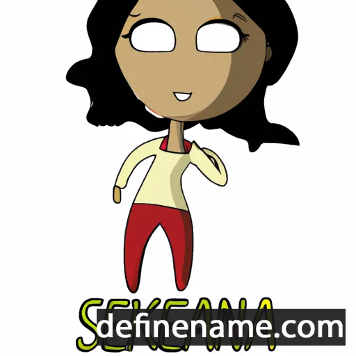 cartoon of the name Sakeena