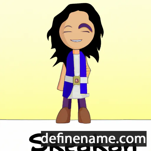 cartoon of the name Sakeenah