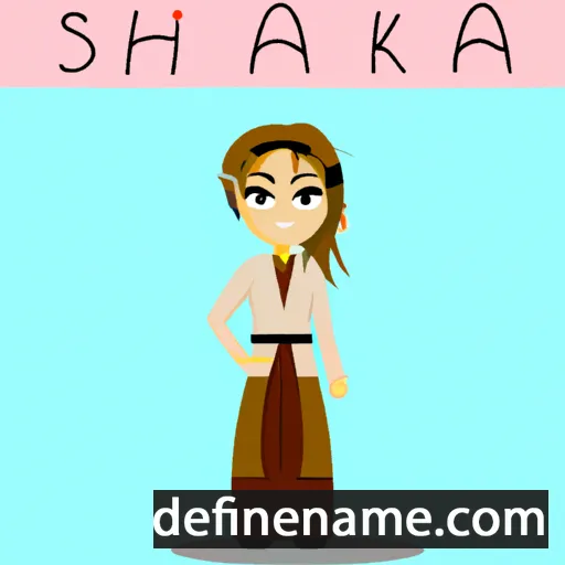 cartoon of the name Sakiha