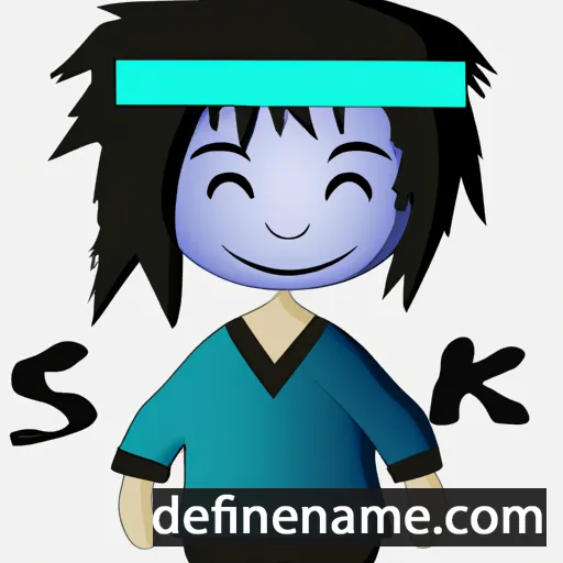 cartoon of the name Saku