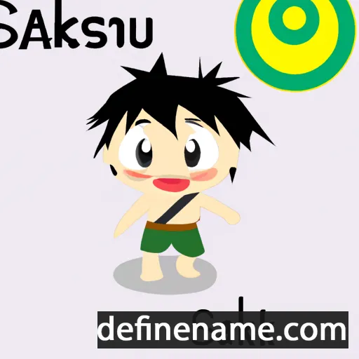 cartoon of the name Sakunosuke