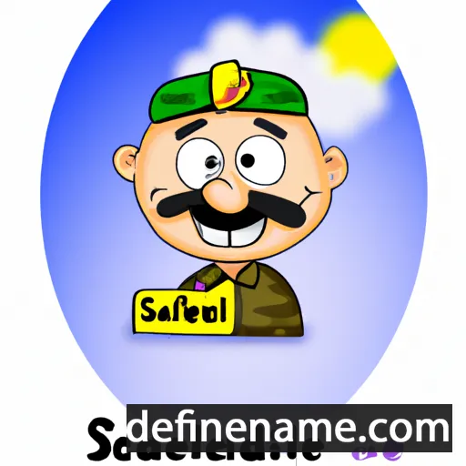 cartoon of the name Salaheddine