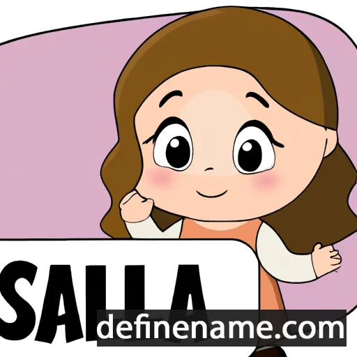 cartoon of the name Saleha