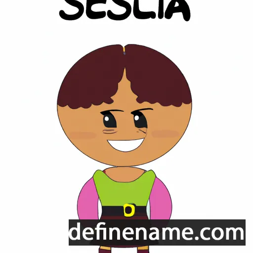 cartoon of the name Salesia