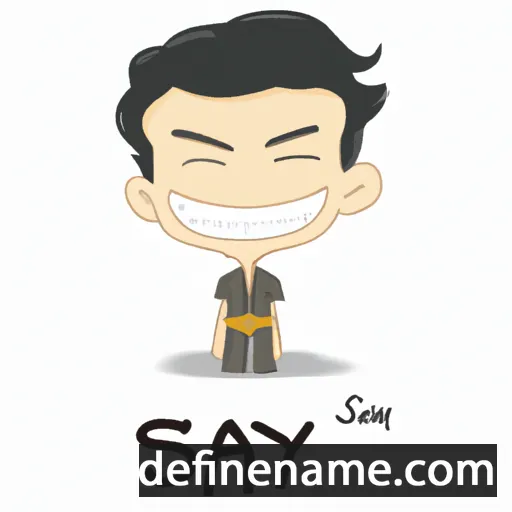 cartoon of the name Saleumxay