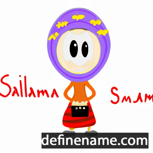 cartoon of the name Salmiah