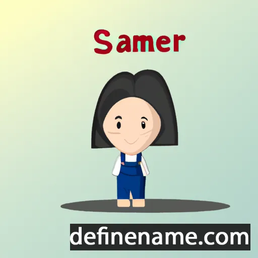 cartoon of the name Sameen