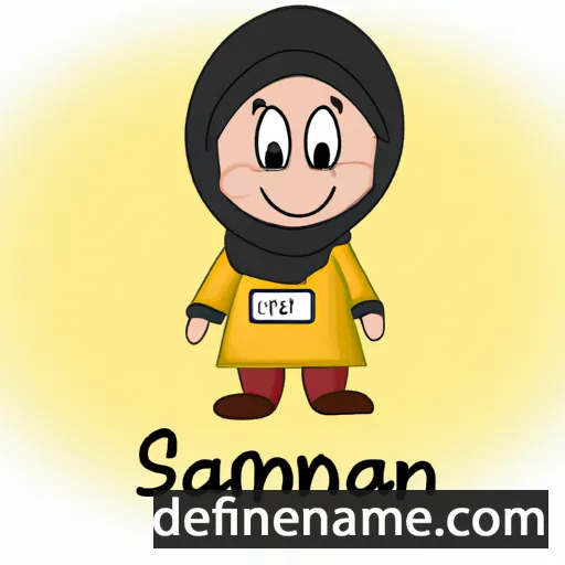 cartoon of the name Saminah