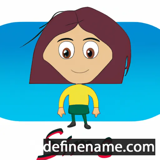 cartoon of the name Samine