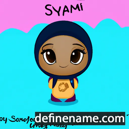 cartoon of the name Samiyah