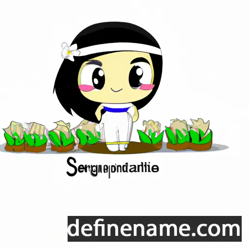 cartoon of the name Sampaguita