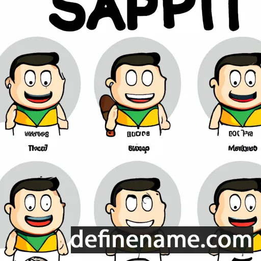 cartoon of the name Sampat