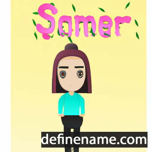 cartoon of the name Samreen