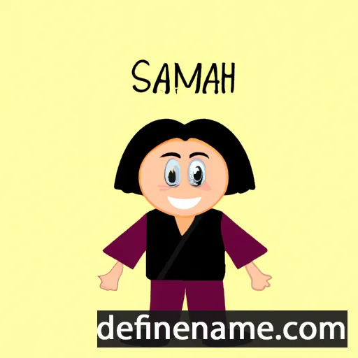 cartoon of the name Samsiah