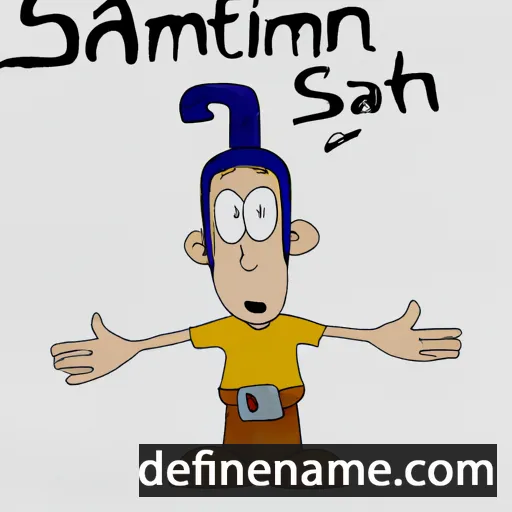 cartoon of the name Samthann